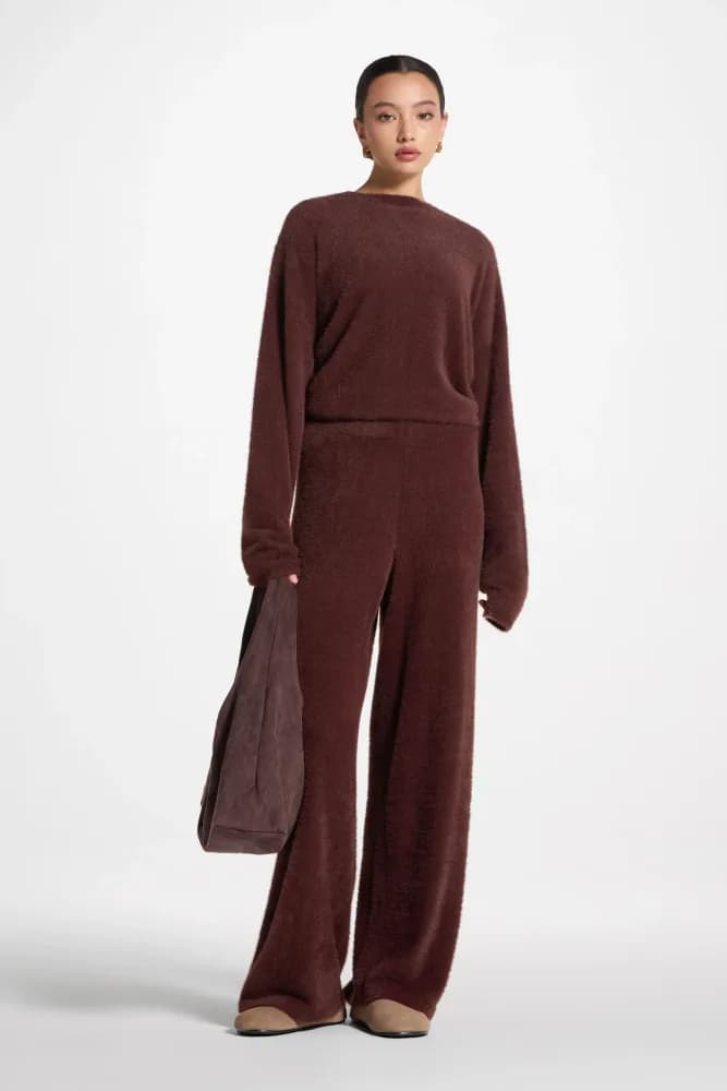 Mink Wide Leg Pants - Brown
