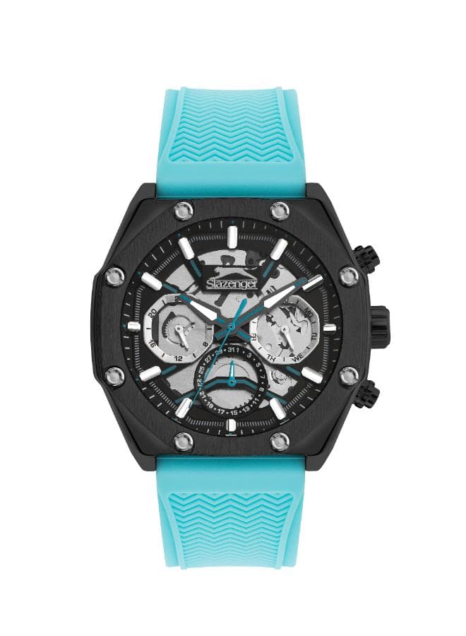 Thumbnail 3 for SLAZENGER Men Multi Function Black Dial Watch