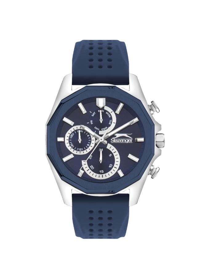 Thumbnail 1 for SLAZENGER Men Multi Function Blue Dial Watch 