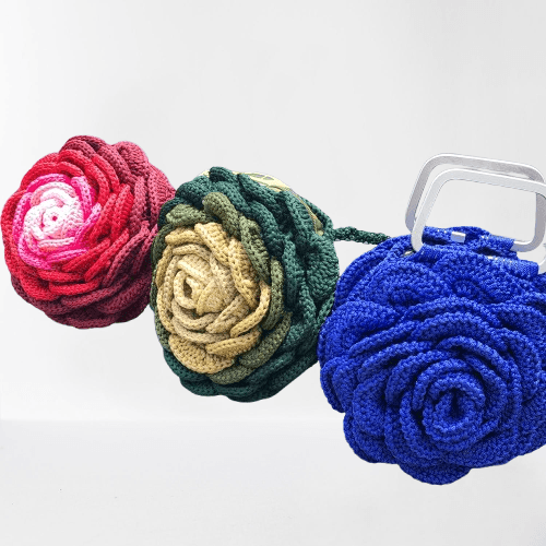 Round Petal Crotchet bag set