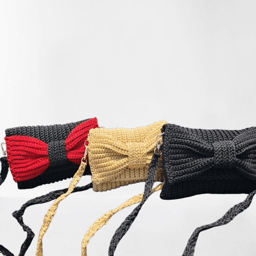 Thumbnail 1 for 3 piece Neutral Color Crotchet Parse Set