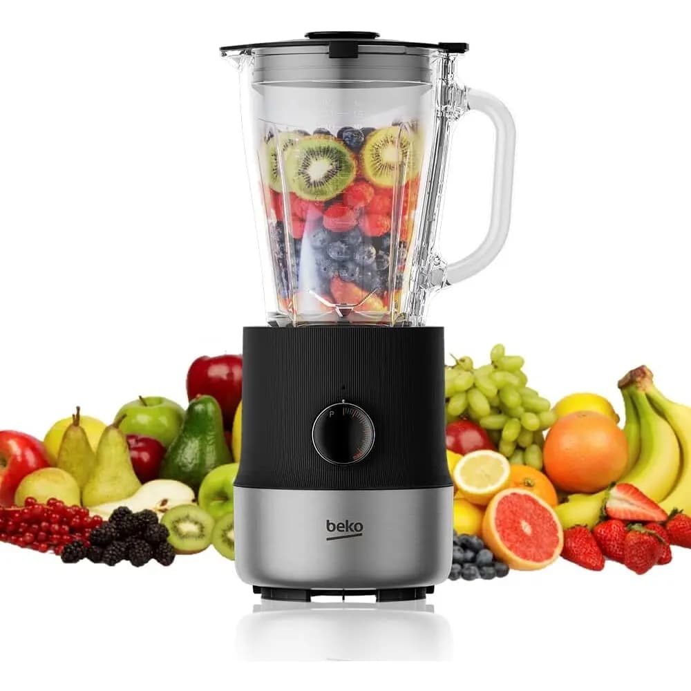 Thumbnail 1 for Beko Jug Blender Tbn 81808 Bx Table 800 W Motor Power 1.75 L Capacity Glass Variable Speed Setting Pulse Function Anti-Slip Base 4 Wings Stainless