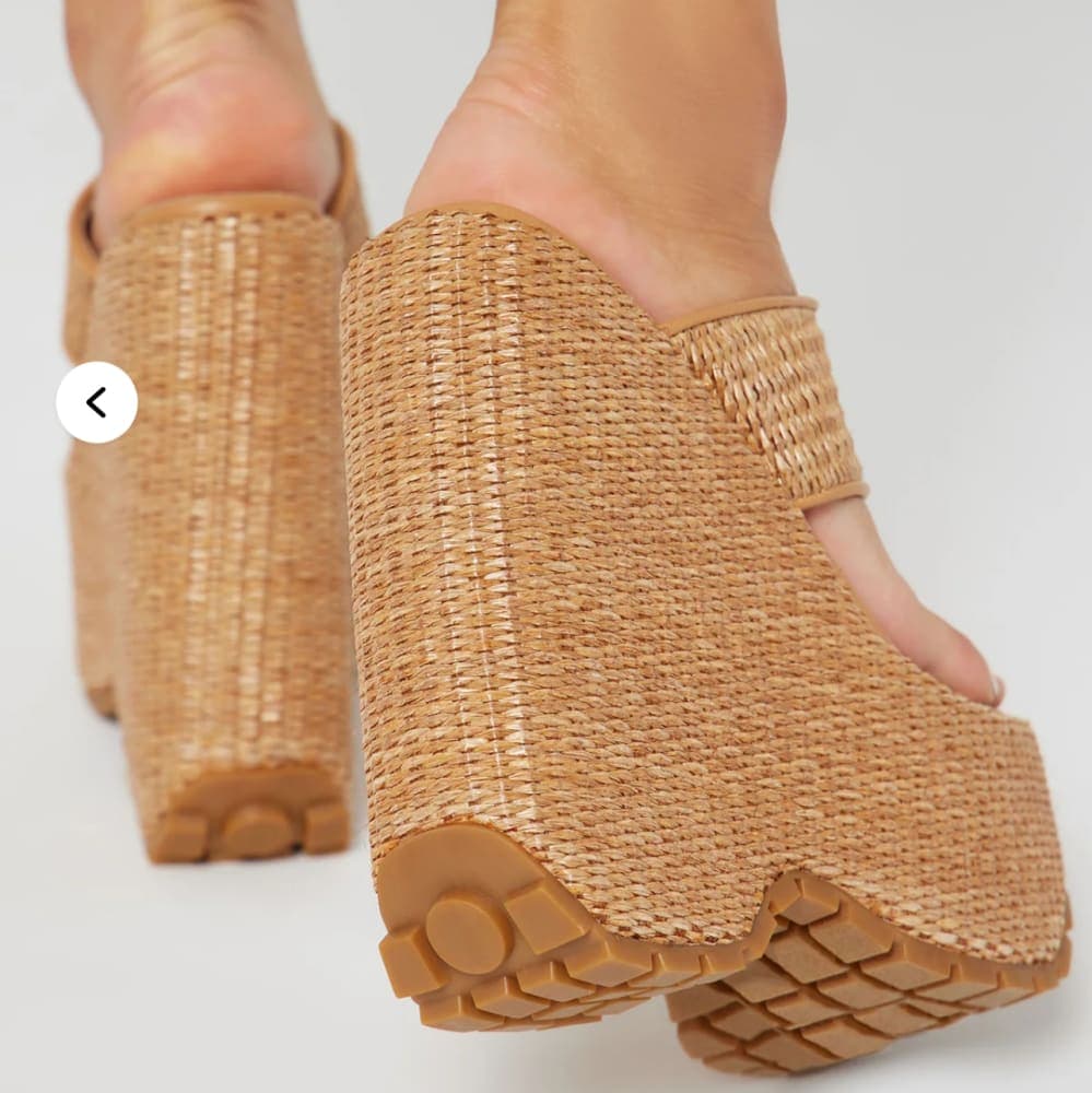 Thumbnail 2 for Platform Wedges - Tan