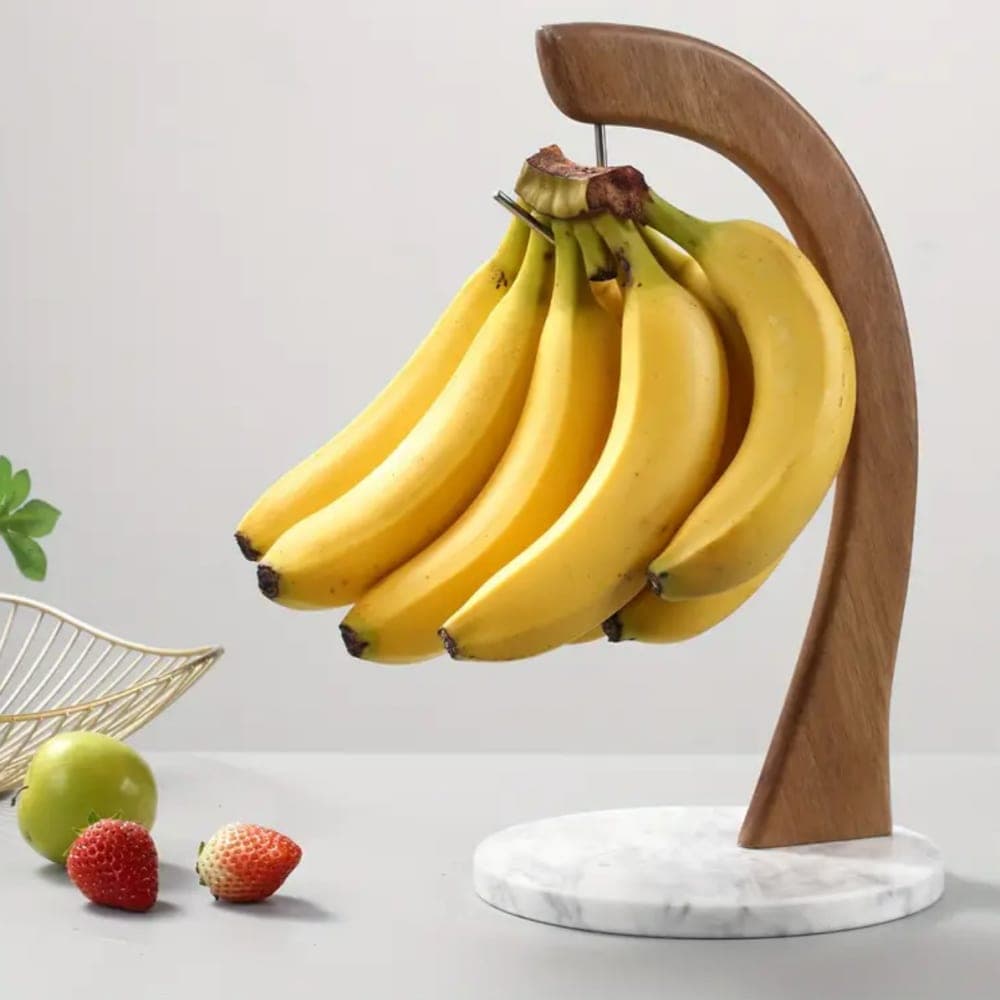 Thumbnail 5 for White Marble Base Elegant Wood banana hanger 