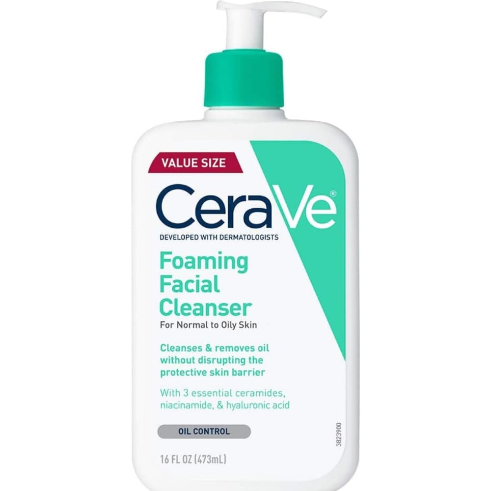Thumbnail 1 for CeraVe Foaming Facial Cleanser | Makeup remover and Daily face wash for oily Skin 473 ml