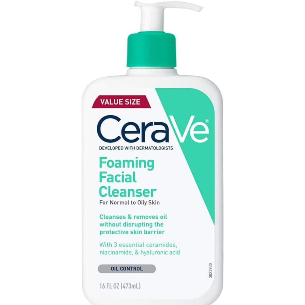 Thumbnail 3 for CeraVe Foaming Facial Cleanser | Makeup remover and Daily face wash for oily Skin 473 ml