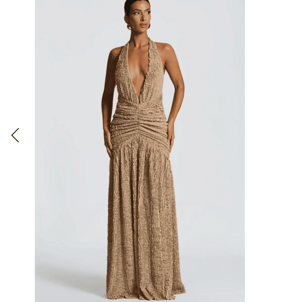 Thumbnail 1 for MAXI DRESS - BEIGE