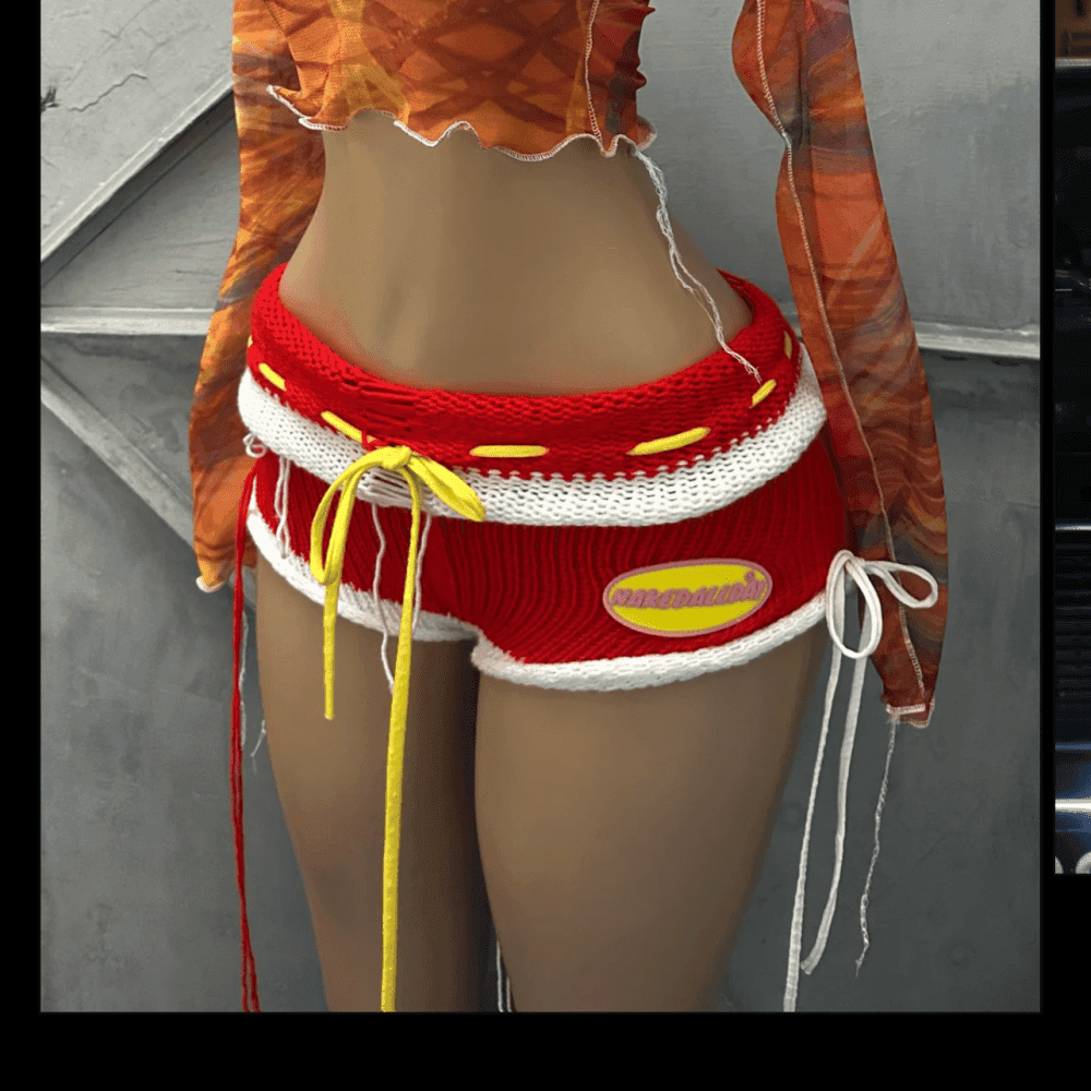 Thumbnail 4 for Knitted Mini Shorts