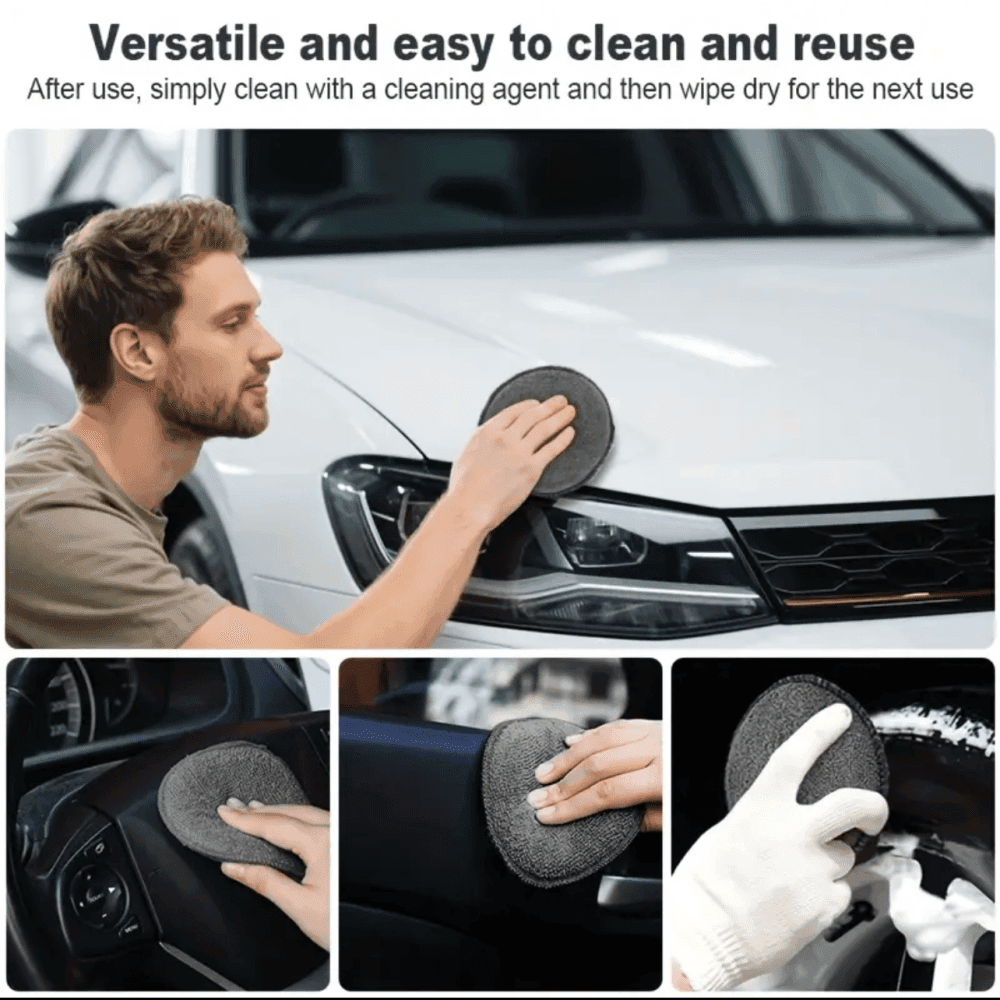 Thumbnail 4 for 11pcs Car Cleaning Kit That Includes A Tire Brush,Microfiber Cleaning Gloves,Scratch Removal Pads and Detailing Sponges