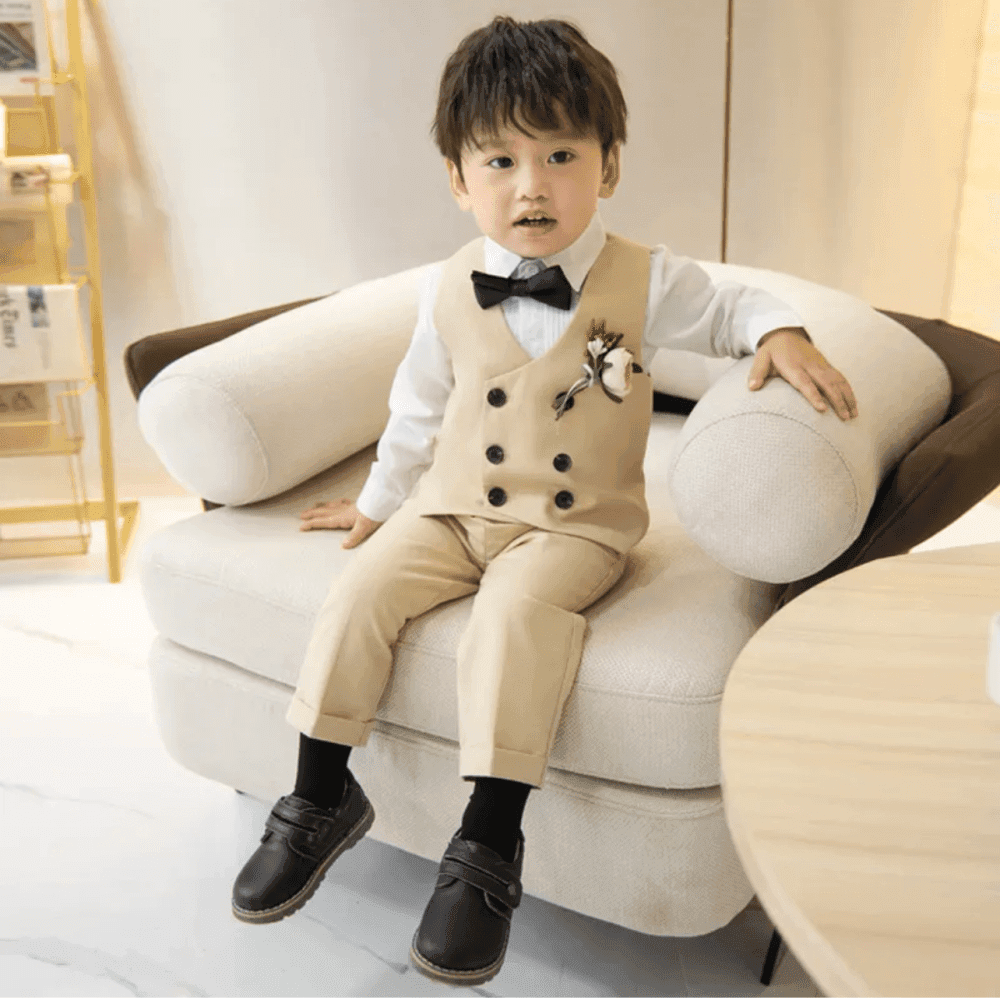 Thumbnail 2 for Long Sleeve Blouse Tank Top Slim Fit Pants Five Piece Set