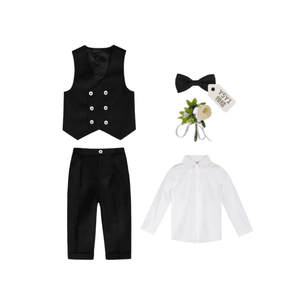 Thumbnail 3 for Long Sleeve Blouse Tank Top Slim Fit Pants Five Piece Set