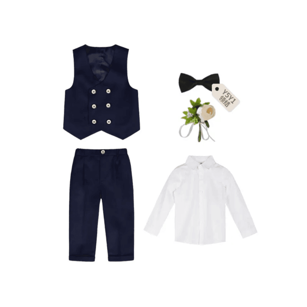 Thumbnail 5 for Long Sleeve Blouse Tank Top Slim Fit Pants Five Piece Set