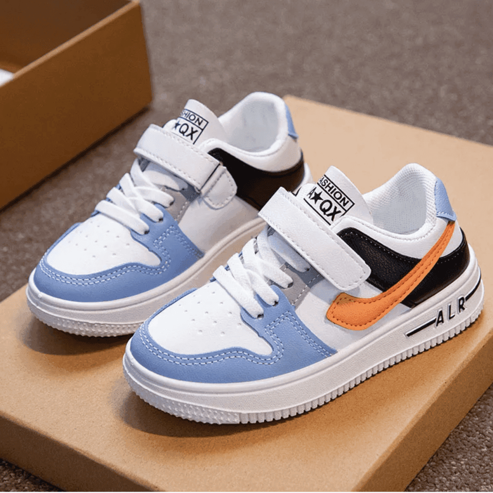 Thumbnail 3 for Colorblock sneakers Leather Flat Sneakers 