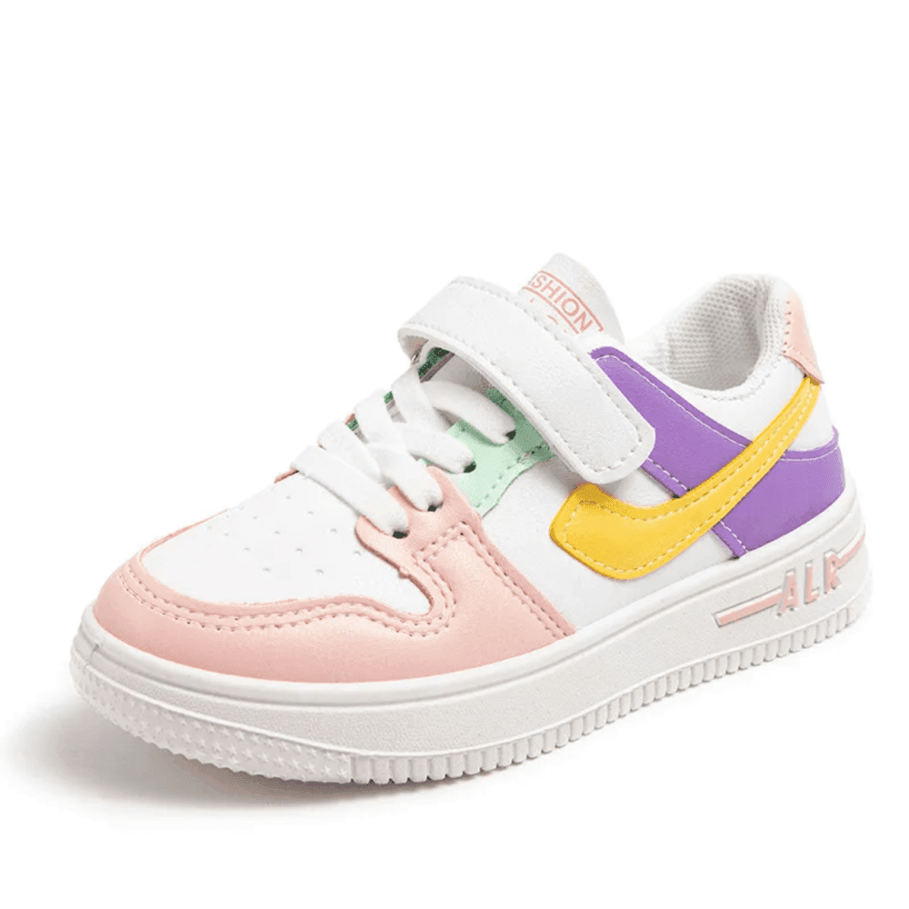 Thumbnail 5 for Colorblock sneakers Leather Flat Sneakers 