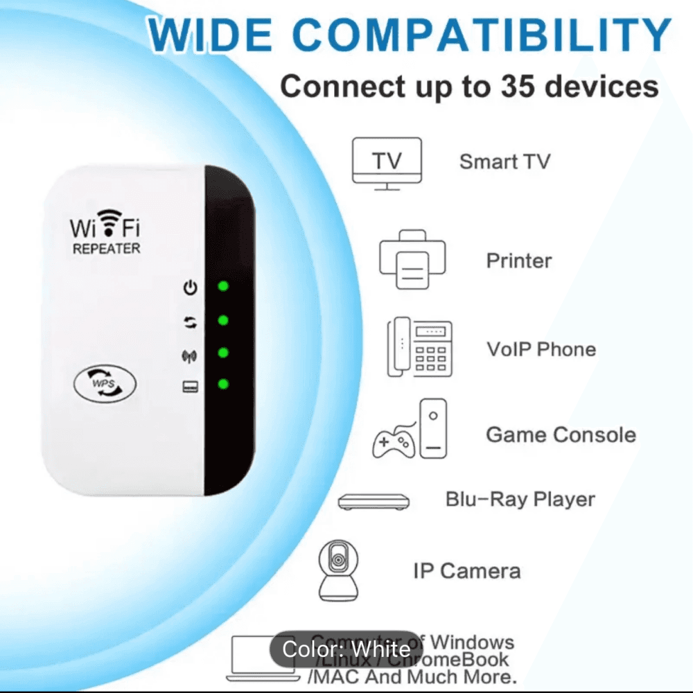 Thumbnail 4 for Ourlife WiFi Extender With Ethernet Port , 5000 Sq Ft Coverage & 50 Devices 