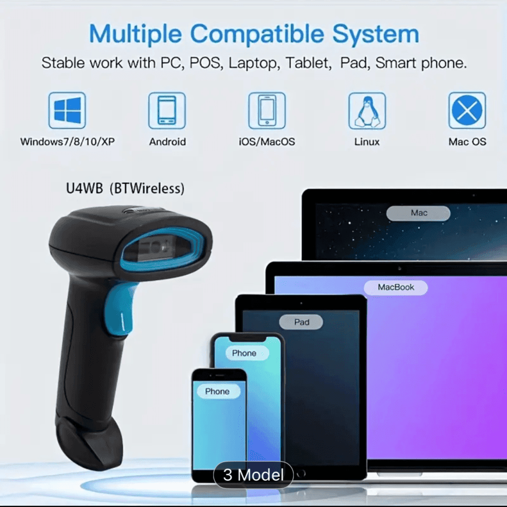 Thumbnail 2 for 2D Barcode Scanner Handheld USB Wired Code Reader 