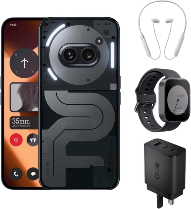 Nothing Phone (2a) Plus 12 + 256 GB Black + Bundle Offer CMF Neckband,CMF Watch Pro and CMF 65W Gan