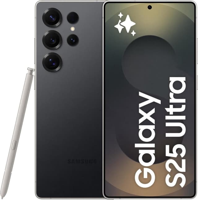 Samsung Galaxy S25 Ultra AI Phone, 256GB Storage, 12GB RAM, Titanium Black, Android Smartphone, 200MP Camera, S Pen, Long Battery Life