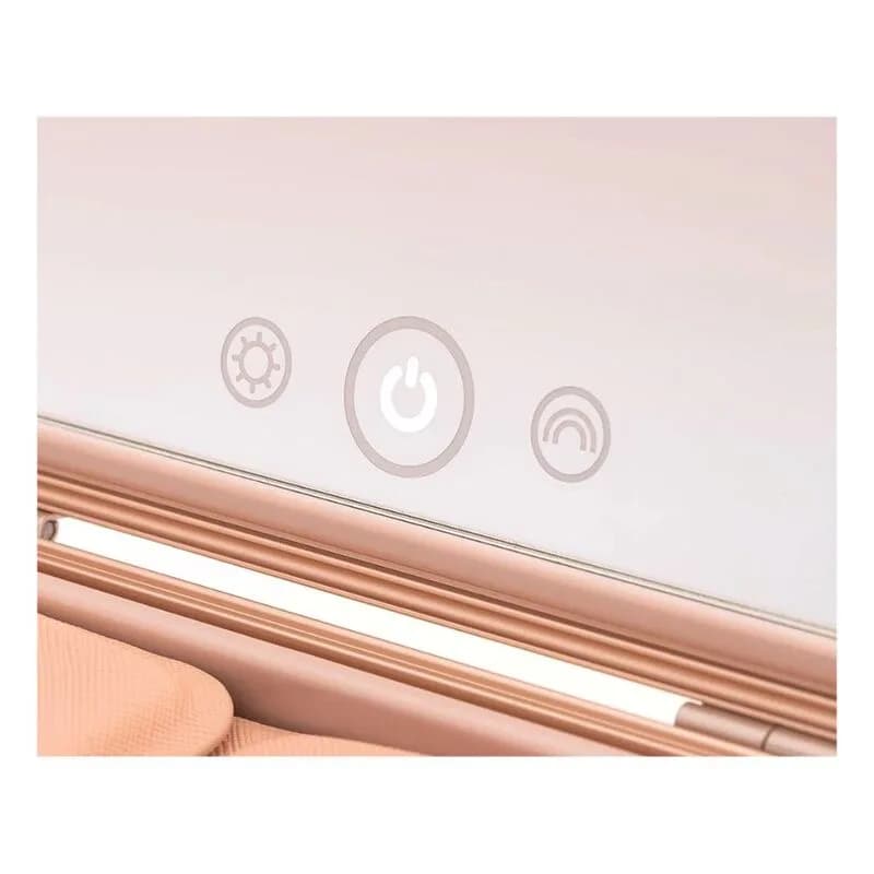 Beautifect Box - Multi-Compartment Makeup Box with Built-in Mirror - Gold view 4