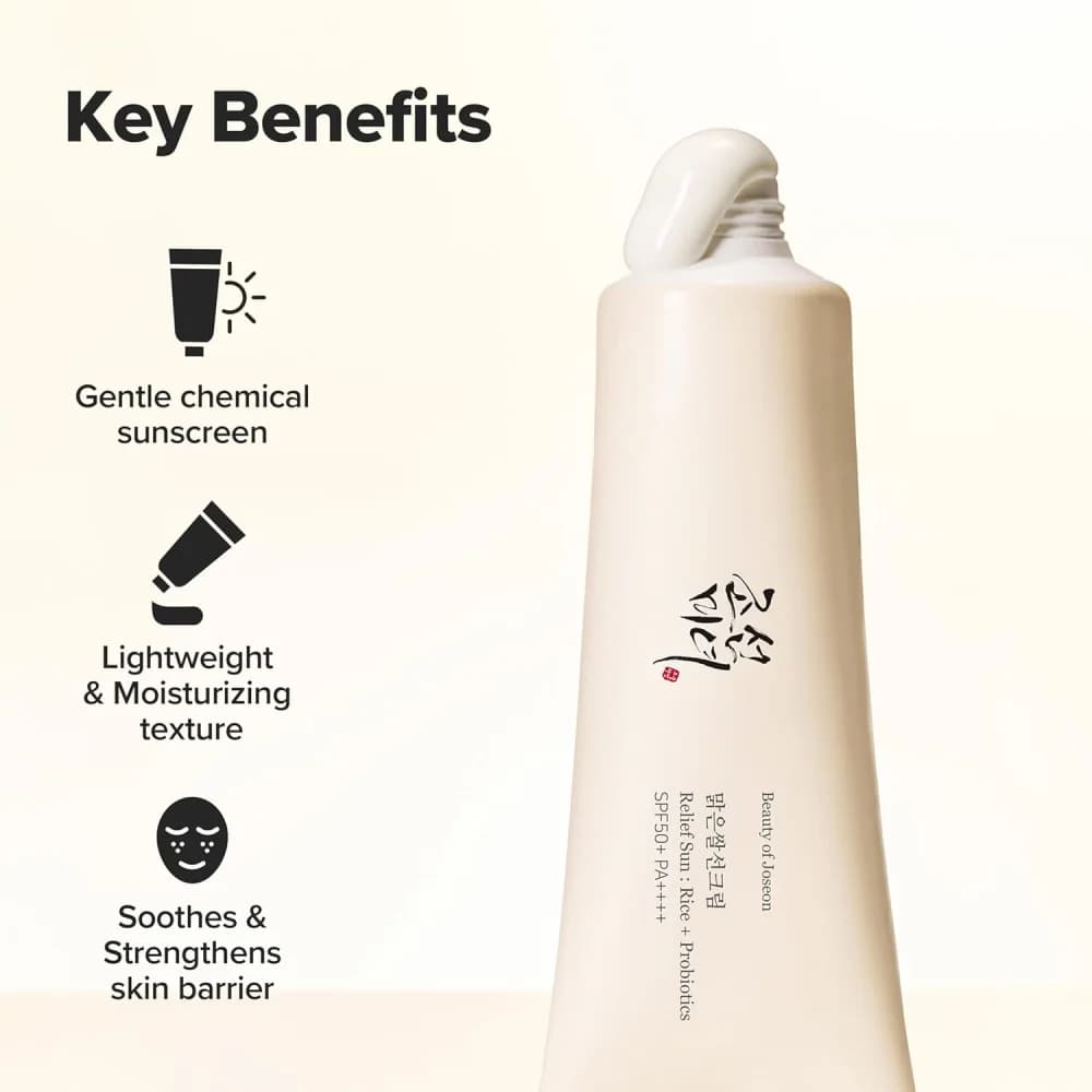 Beauty of Joseon Relief Sun Rice Probiotics SPF 50+PAKorean Sunscreen sunblock for Face Daily Sunscreen for Men Women Skincare 50ml view 3