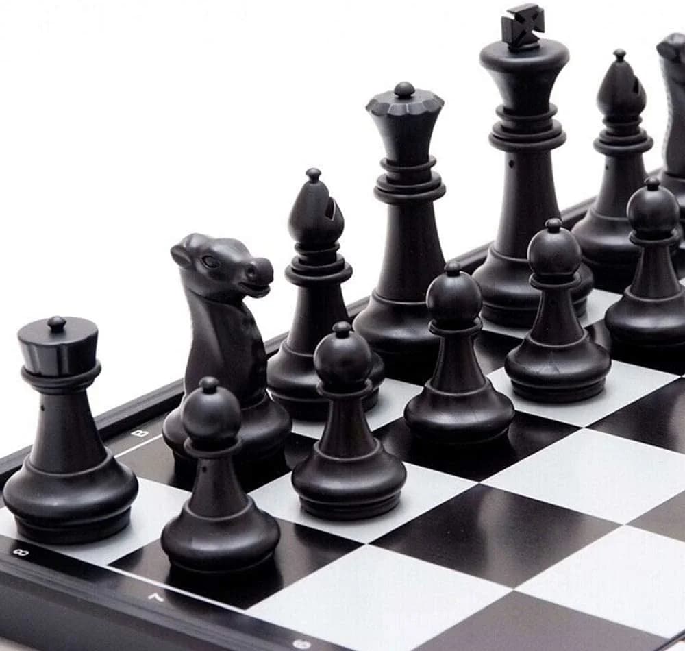 Chess Board Set Game, Magnetic Chess Piece Set with Chess Folding/Portable Storage Board, Traditional Game, Educational Toys for Kids/Children/Adults Gift (Gold/Silver, 25x25x2cm) view 5