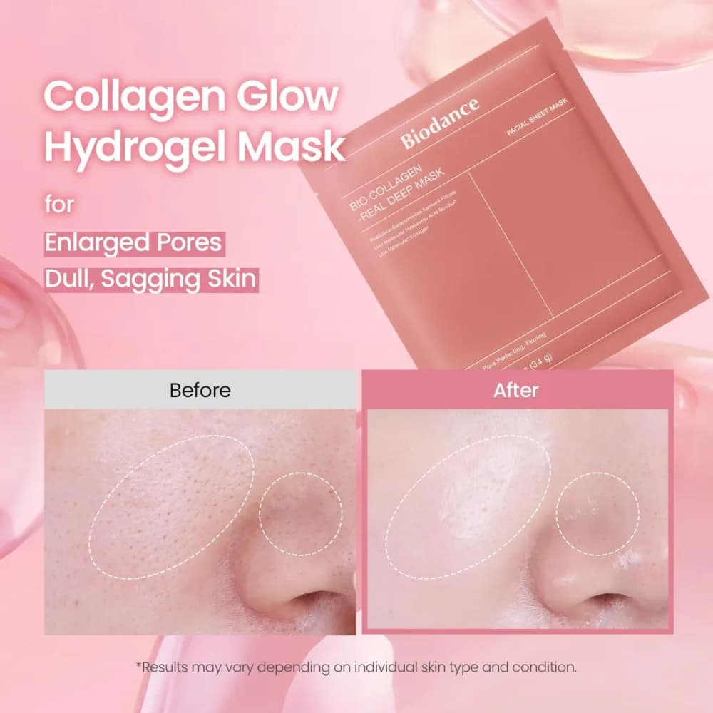 BIODANCE Bio-Collagen Real Deep Mask, Hydrating Overnight Mask, Water Locking, Pore Minimizing, Elasticity Improvement, 34g x4ea view 3