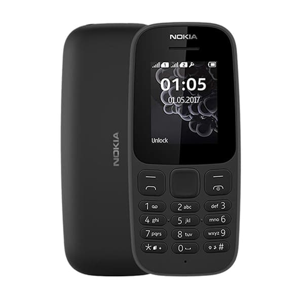 Nokia 105 Mobile Phone Black - view 1