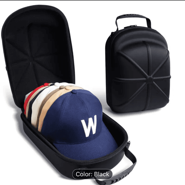 1pc Sleek Black Hat Travel Case