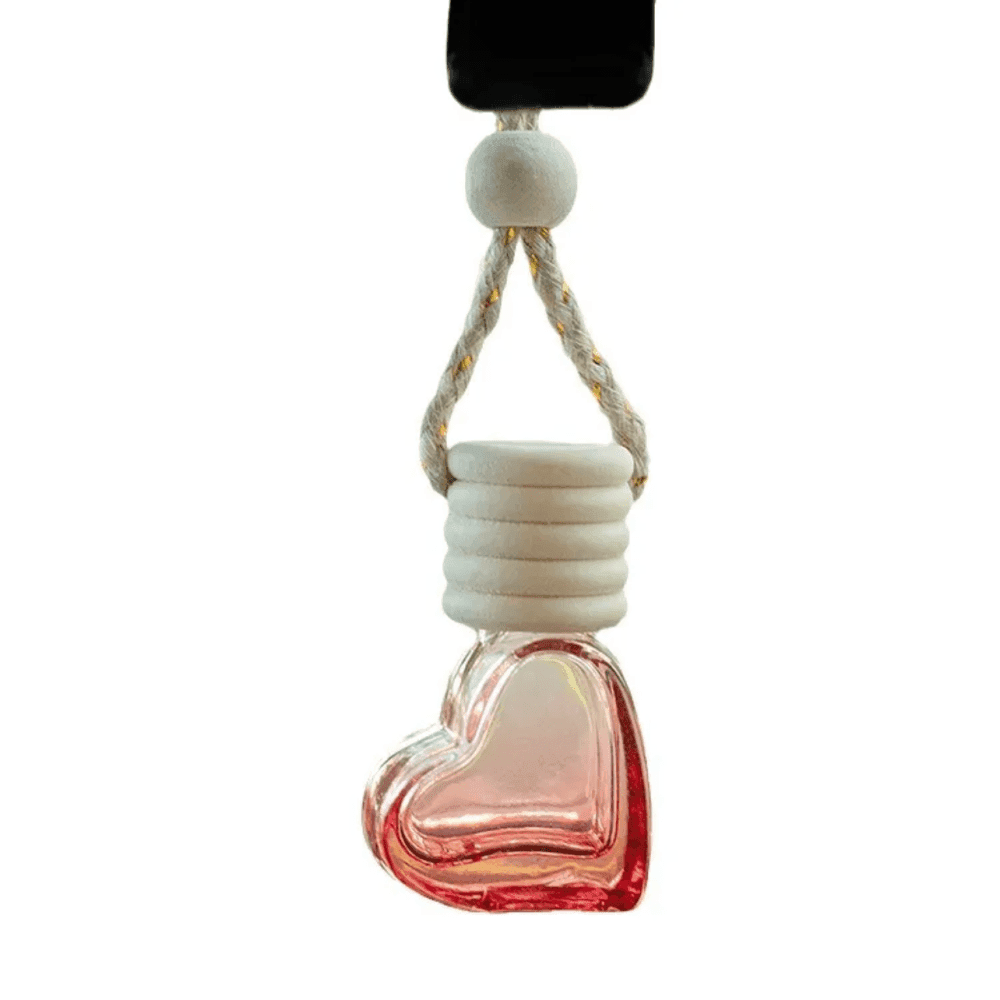 Heart Shaped Car Perfume Bottle Car Pendant - view 1